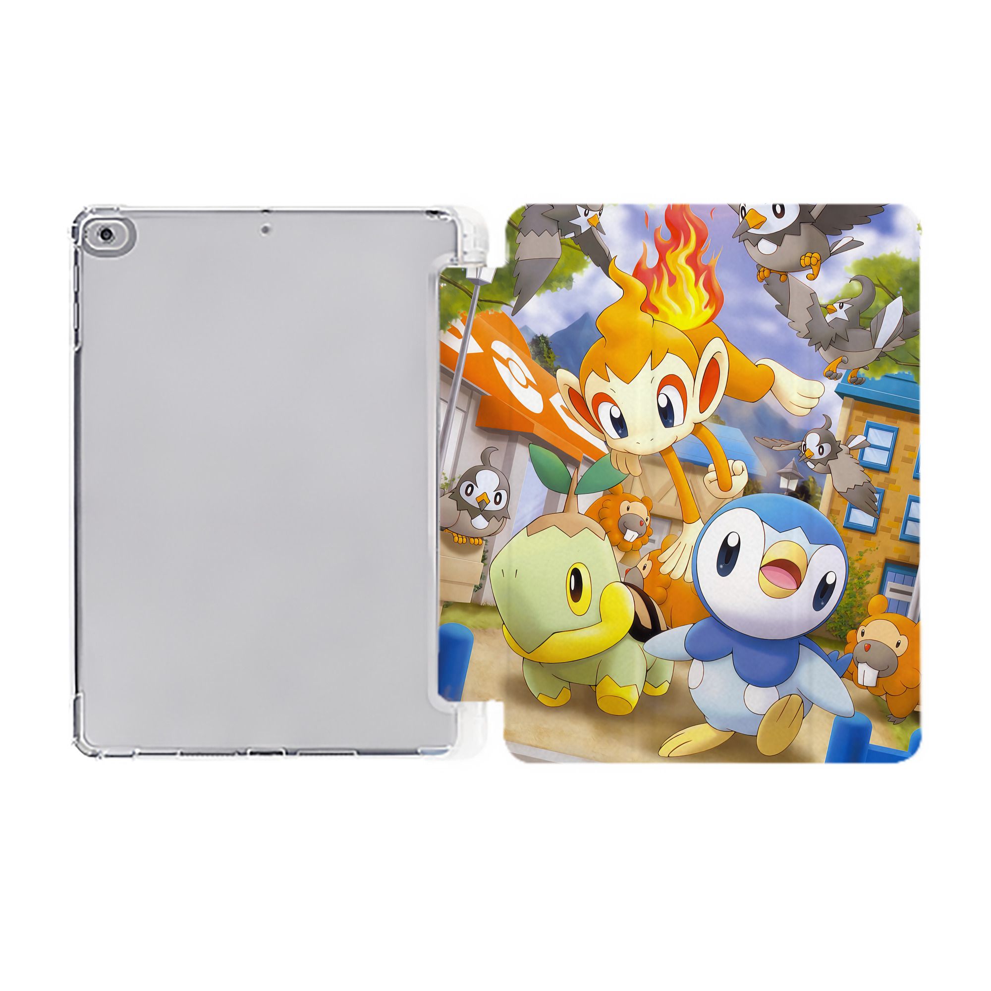 （画像用） ポケットモンスター Pokémon IPad ケース ペン収納付き 三つ折りスタンド PUレザー×シリコン 対応機種9.5/10.5/10.9インチ